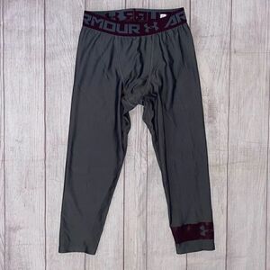 Under Armour fitted heatgear youth boys L pull on compression leggings